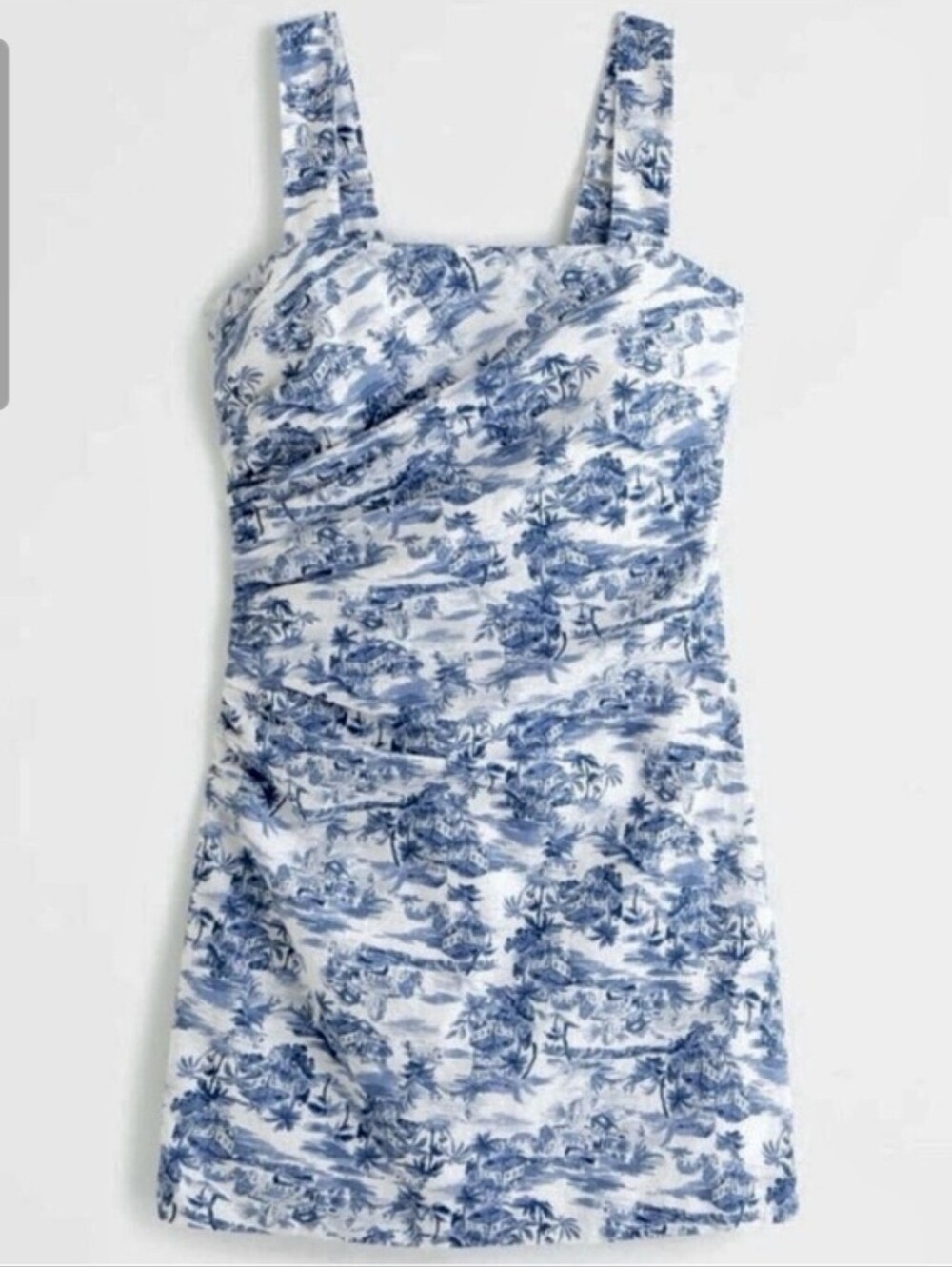 Abercrombie & Fitch Linen Blend Square Neck Dress - Small Tall - Picture 2 of 3